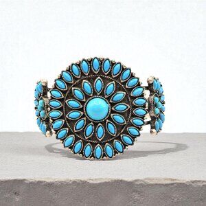 Vintage Avon Faux Turquoise Cuff Bracelet